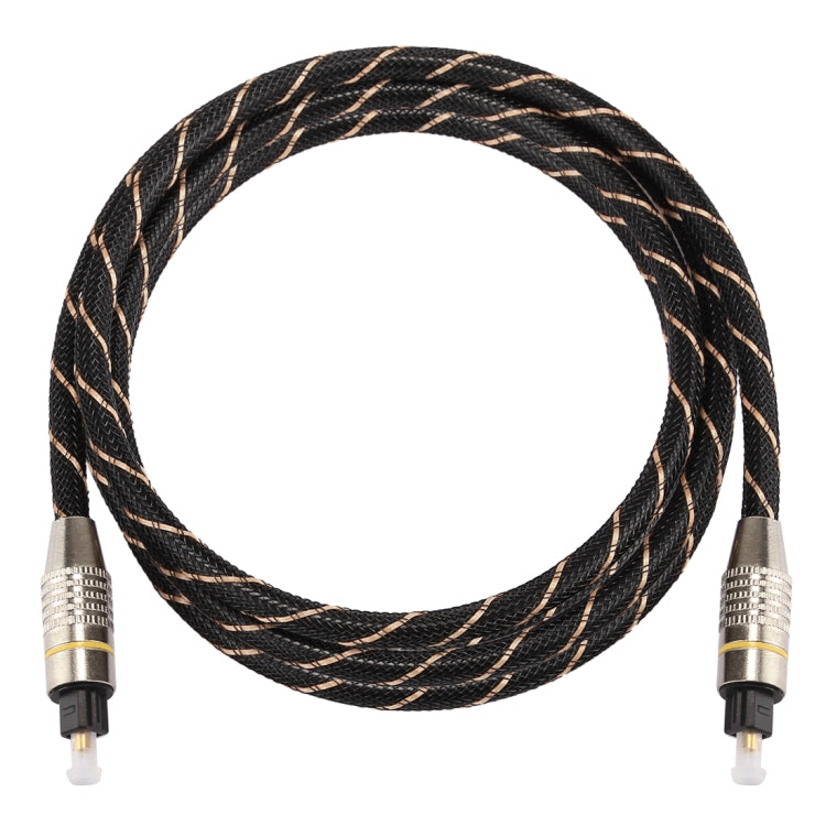 1.5m OD6.0mm Gold Plated Metal Head Woven Net Line Toslink Male to Male Digital Optical Audio Cable, Length: 1.5m