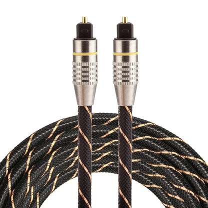 2m OD6.0mm Gold Plated Metal Head Woven Net Line Toslink Male to Male Digital Optical Audio Cable, Length: 2m