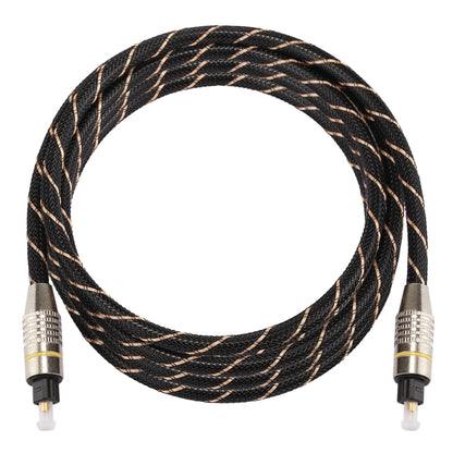2m OD6.0mm Gold Plated Metal Head Woven Net Line Toslink Male to Male Digital Optical Audio Cable, Length: 2m