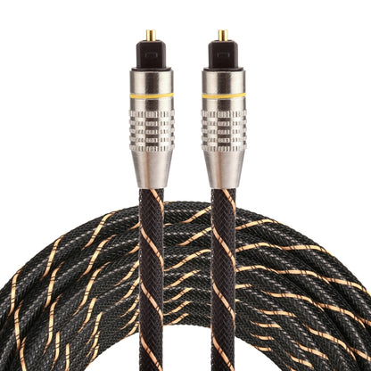 3m OD6.0mm Gold Plated Metal Head Woven Net Line Toslink Male to Male Digital Optical Audio Cable, Length: 3m