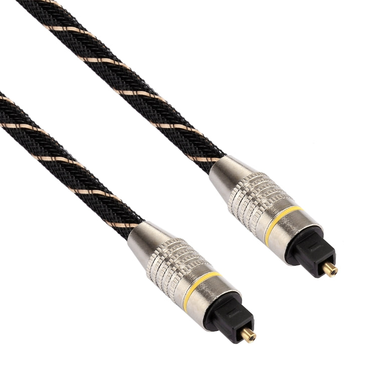 3m OD6.0mm Gold Plated Metal Head Woven Net Line Toslink Male to Male Digital Optical Audio Cable, Length: 3m