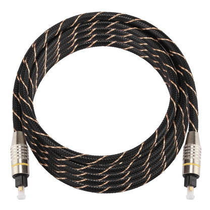 3m OD6.0mm Gold Plated Metal Head Woven Net Line Toslink Male to Male Digital Optical Audio Cable, Length: 3m