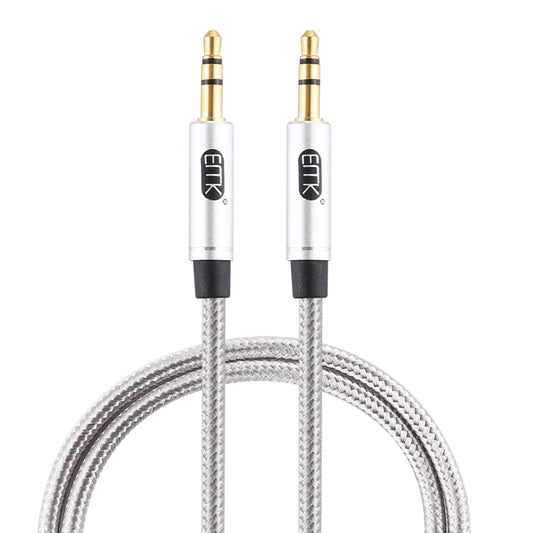 EMK 3.5mm Male to Male Gold-plated Plug Cotton Braided Audio Cable for Speaker / Notebooks / Headphone, Length: 1m, EMK