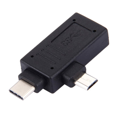 USB-C / Type-C Male + Micro USB Male to USB 3.0 Female Adapter, USB 3.0
