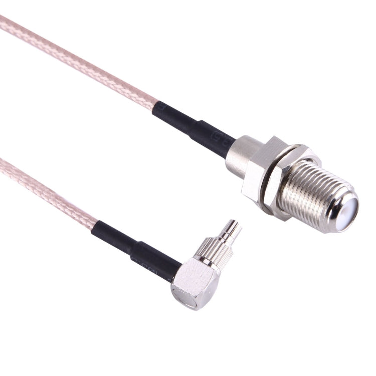 15cm F Female to TS9 + CRC9 RG316 Cable, TS9 90° Elbow to F Female