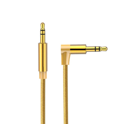 AV01 3.5mm Male to Male Elbow Audio Cable, Length: 1m, 1m