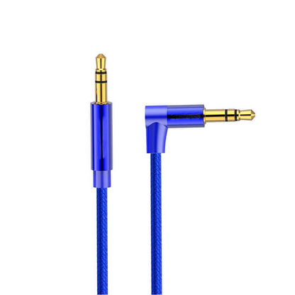 AV01 3.5mm Male to Male Elbow Audio Cable, Length: 1m, 1m