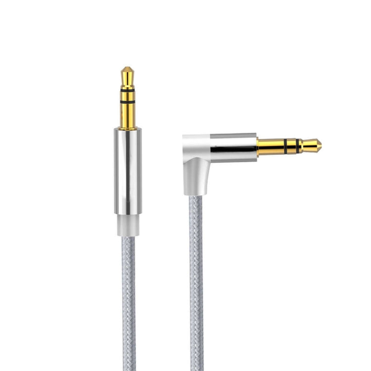 AV01 3.5mm Male to Male Elbow Audio Cable, Length: 1m, 1m