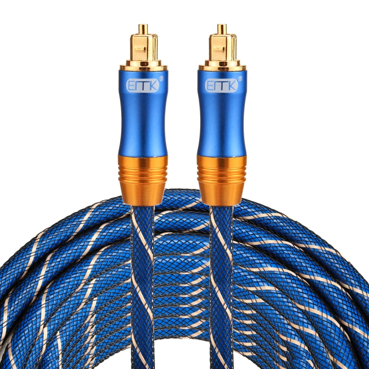 EMK LSYJ-A 8m OD6.0mm Gold Plated Metal Head Toslink Male to Male Digital Optical Audio Cable, Length: 8m