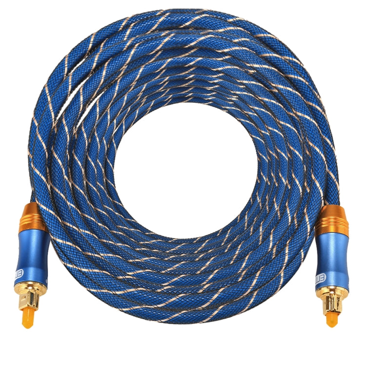 EMK LSYJ-A 10m OD6.0mm Gold Plated Metal Head Toslink Male to Male Digital Optical Audio Cable, Length: 10m