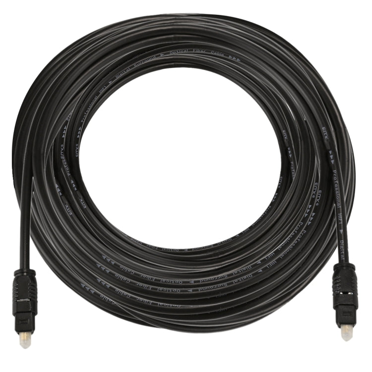 EMK 10m OD4.0mm Toslink Male to Male Digital Optical Audio Cable, Length: 10m
