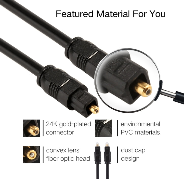EMK 20m OD4.0mm Toslink Male to Male Digital Optical Audio Cable, Length: 20m