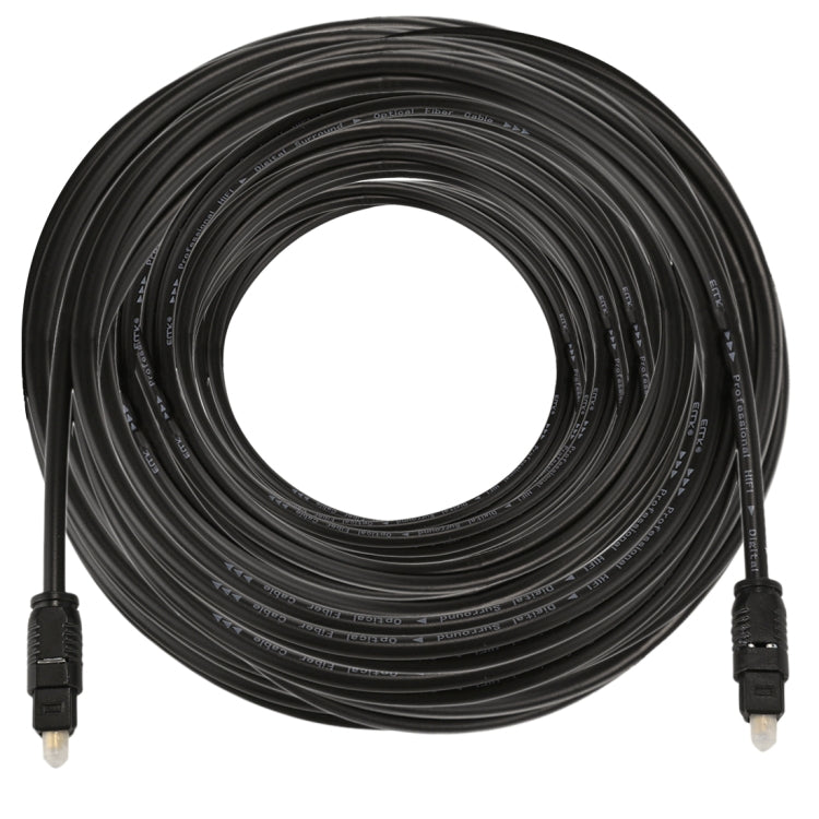 EMK 25m OD4.0mm Toslink Male to Male Digital Optical Audio Cable, Length: 25m