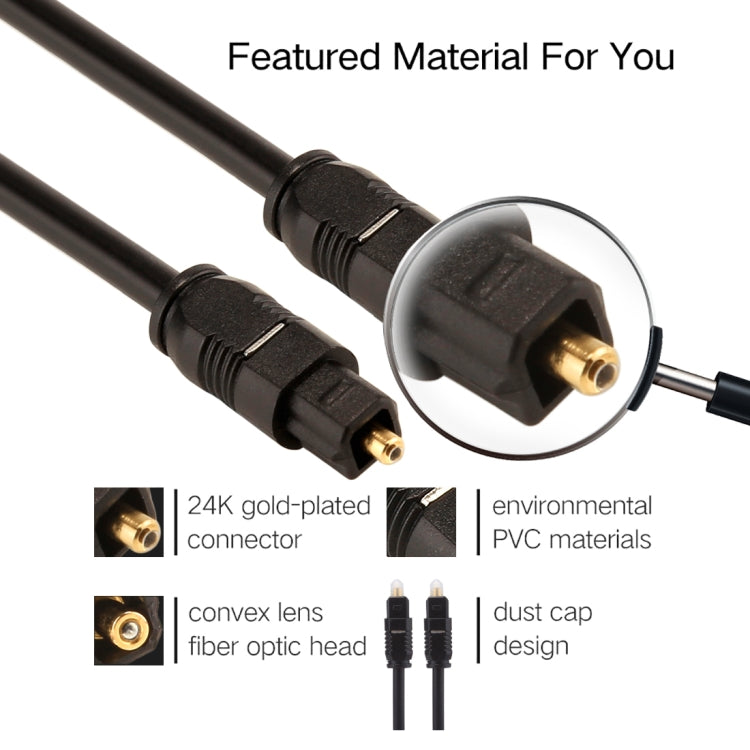 EMK 25m OD4.0mm Toslink Male to Male Digital Optical Audio Cable, Length: 25m