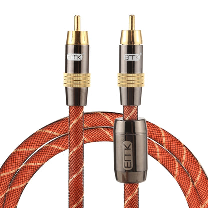 EMK TZ/A 1m OD8.0mm Gold Plated Metal Head RCA to RCA Plug Digital Coaxial Interconnect Cable Audio / Video RCA Cable, Length: 1m