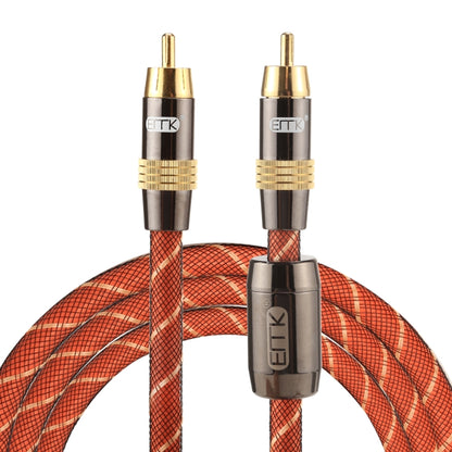 EMK TZ/A 1.5m OD8.0mm Gold Plated Metal Head RCA to RCA Plug Digital Coaxial Interconnect Cable Audio / Video RCA Cable, Length: 1.5m