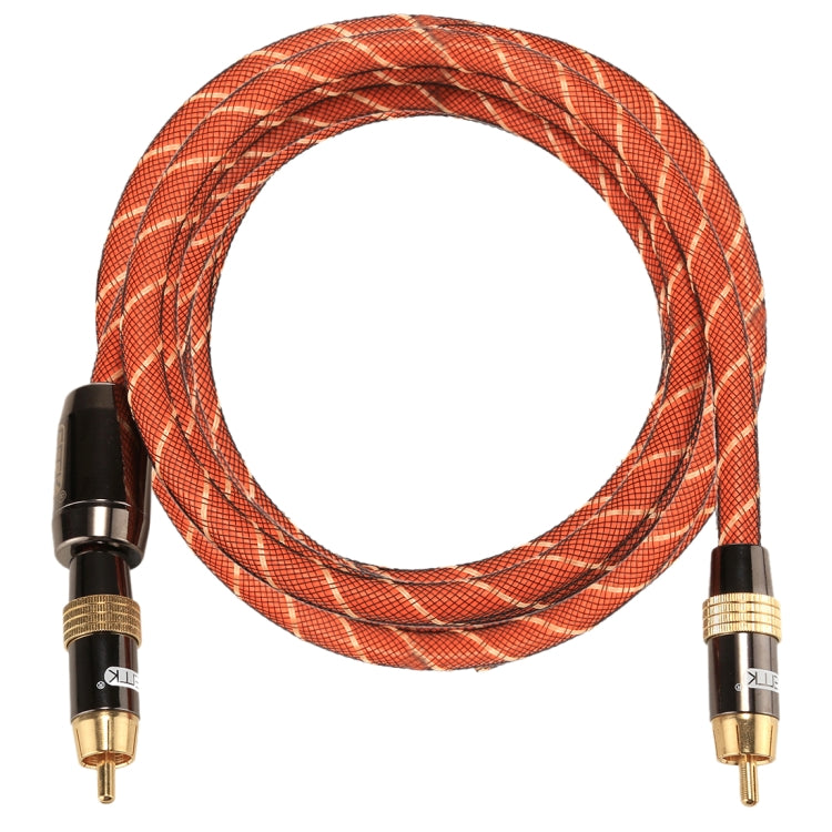 EMK TZ/A 2m OD8.0mm Gold Plated Metal Head RCA to RCA Plug Digital Coaxial Interconnect Cable Audio / Video RCA Cable, Length: 2m