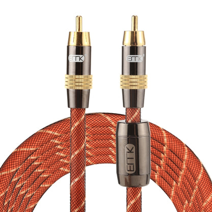 EMK TZ/A 3m OD8.0mm Gold Plated Metal Head RCA to RCA Plug Digital Coaxial Interconnect Cable Audio / Video RCA Cable, Length: 3m