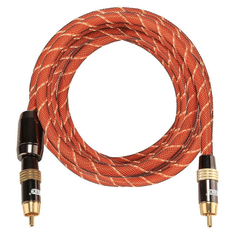EMK TZ/A 3m OD8.0mm Gold Plated Metal Head RCA to RCA Plug Digital Coaxial Interconnect Cable Audio / Video RCA Cable, Length: 3m