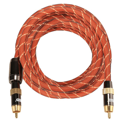 EMK TZ/A 5m OD8.0mm Gold Plated Metal Head RCA to RCA Plug Digital Coaxial Interconnect Cable Audio / Video RCA Cable, Length: 5m
