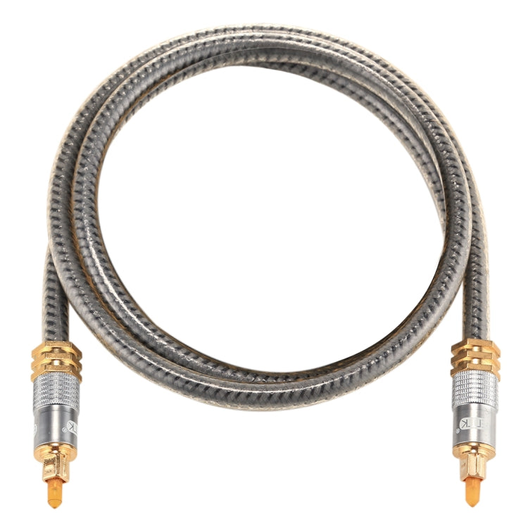 EMK YL-A 1m OD8.0mm Gold Plated Metal Head Toslink Male to Male Digital Optical Audio Cable, Length: 1m