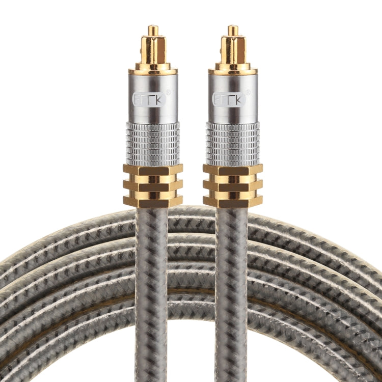 EMK YL-A 1.5m OD8.0mm Gold Plated Metal Head Toslink Male to Male Digital Optical Audio Cable, Length: 1.5m