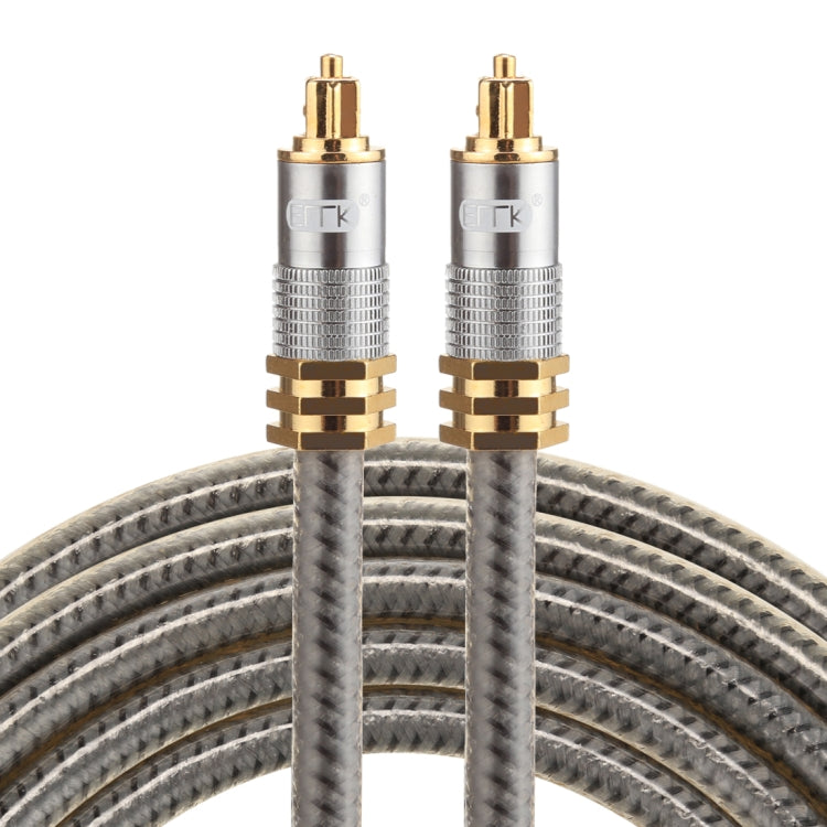 EMK YL-A 2m OD8.0mm Gold Plated Metal Head Toslink Male to Male Digital Optical Audio Cable, Length: 2m