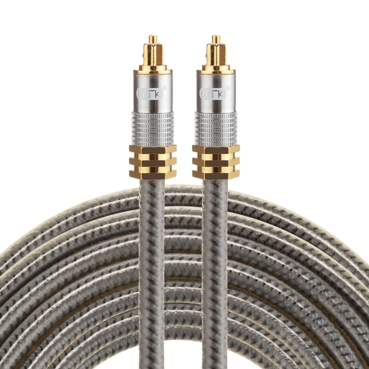 EMK YL-A 5m OD8.0mm Gold Plated Metal Head Toslink Male to Male Digital Optical Audio Cable, Length: 5m