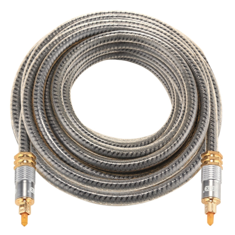 EMK YL-A 5m OD8.0mm Gold Plated Metal Head Toslink Male to Male Digital Optical Audio Cable, Length: 5m