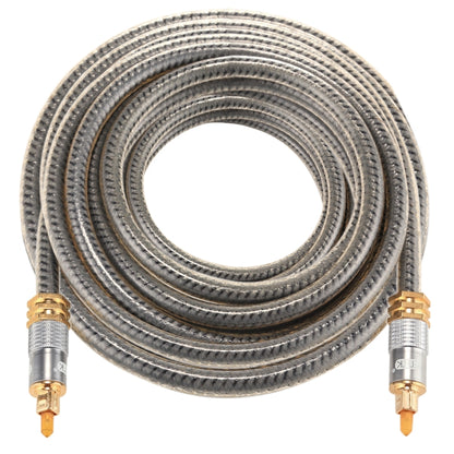 EMK YL-A 8m OD8.0mm Gold Plated Metal Head Toslink Male to Male Digital Optical Audio Cable, Length: 8m