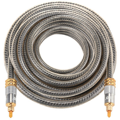 EMK YL-A 10m OD8.0mm Gold Plated Metal Head Toslink Male to Male Digital Optical Audio Cable, Length: 10m