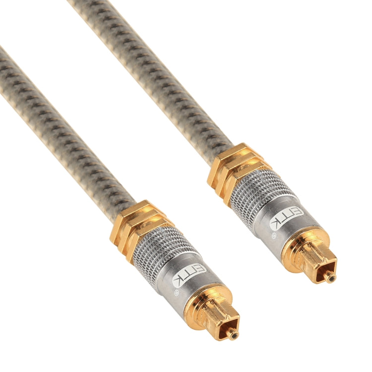 EMK YL-A 15m OD8.0mm Gold Plated Metal Head Toslink Male to Male Digital Optical Audio Cable, Length: 15m