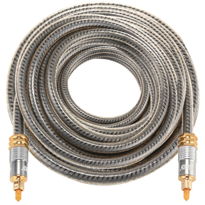 EMK YL-A 15m OD8.0mm Gold Plated Metal Head Toslink Male to Male Digital Optical Audio Cable, Length: 15m