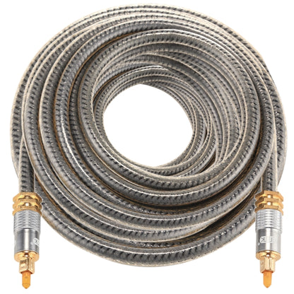 EMK YL-A 20m OD8.0mm Gold Plated Metal Head Toslink Male to Male Digital Optical Audio Cable, Length: 20m