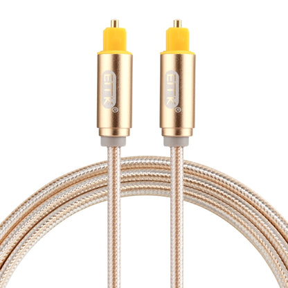 EMK 1m OD4.0mm Gold Plated Metal Head Woven Line Toslink Male to Male Digital Optical Audio Cable, Length: 1m