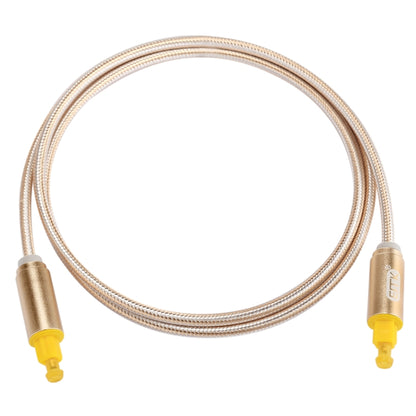 EMK 1m OD4.0mm Gold Plated Metal Head Woven Line Toslink Male to Male Digital Optical Audio Cable, Length: 1m