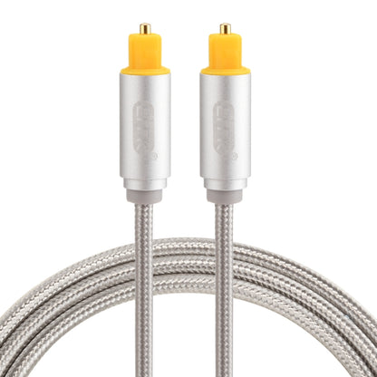 EMK 1m OD4.0mm Gold Plated Metal Head Woven Line Toslink Male to Male Digital Optical Audio Cable, Length: 1m