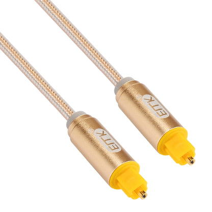 EMK 1.5m OD4.0mm Gold Plated Metal Head Woven Line Toslink Male to Male Digital Optical Audio Cable, Length: 1.5m