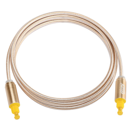 EMK 1.5m OD4.0mm Gold Plated Metal Head Woven Line Toslink Male to Male Digital Optical Audio Cable, Length: 1.5m