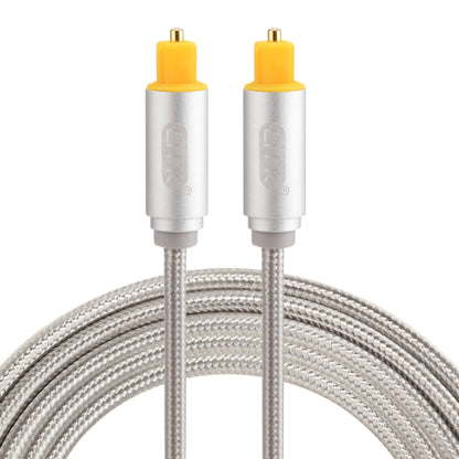 EMK 2m OD4.0mm Gold Plated Metal Head Woven Line Toslink Male to Male Digital Optical Audio Cable, Length: 2m