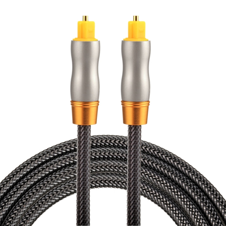 1.5m OD6.0mm Gold Plated Metal Head Woven Line Toslink Male to Male Digital Optical Audio Cable, Length: 1.5m