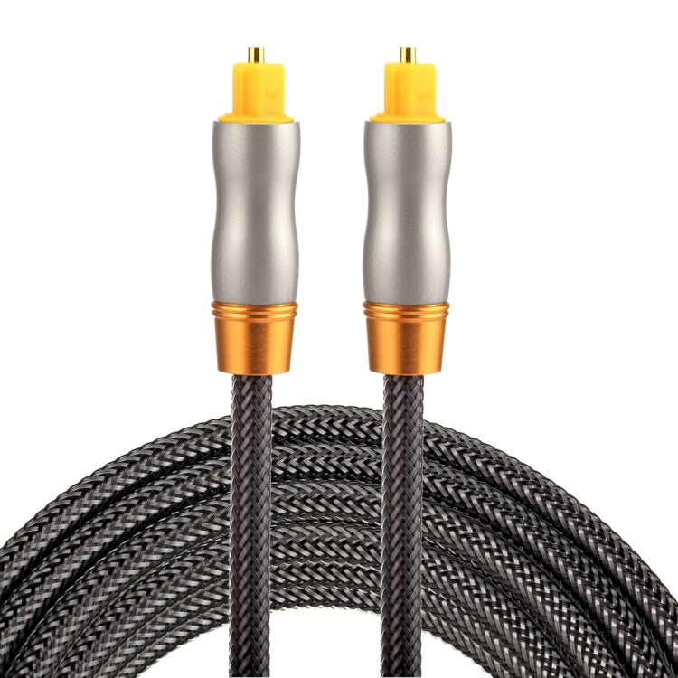 2m OD6.0mm Gold Plated Metal Head Woven Line Toslink Male to Male Digital Optical Audio Cable, Length: 2m