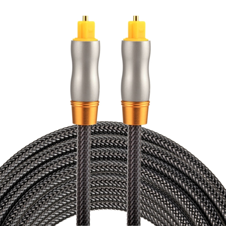 3m OD6.0mm Gold Plated Metal Head Woven Line Toslink Male to Male Digital Optical Audio Cable, Length: 3m
