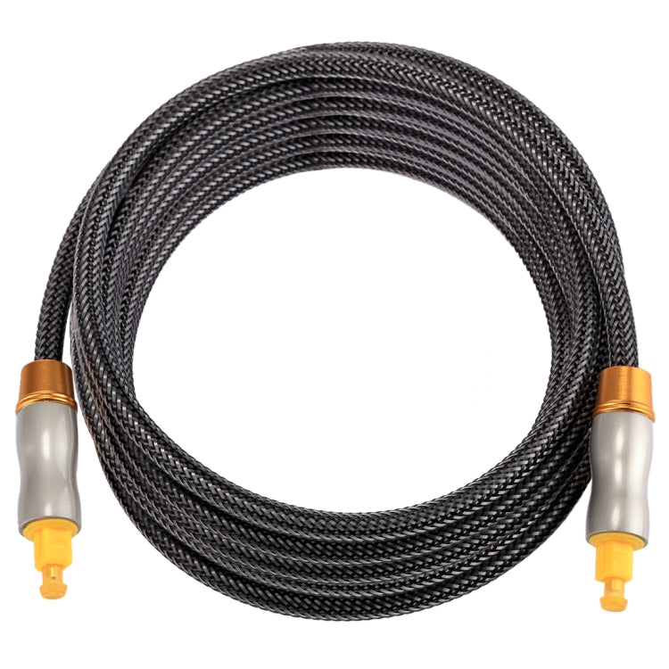 3m OD6.0mm Gold Plated Metal Head Woven Line Toslink Male to Male Digital Optical Audio Cable, Length: 3m