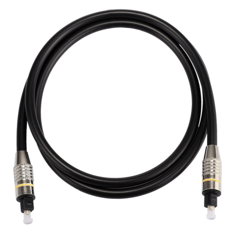 1m OD6.0mm Nickel Plated Metal Head Toslink Male to Male Digital Optical Audio Cable, Length: 1m