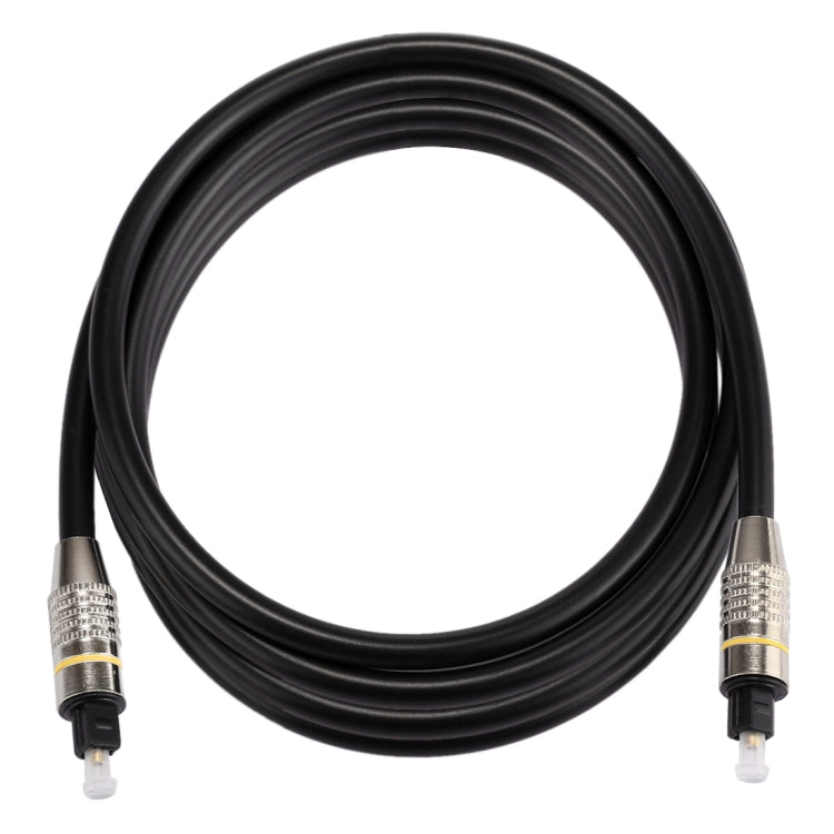 2m OD6.0mm Nickel Plated Metal Head Toslink Male to Male Digital Optical Audio Cable, Length: 2m