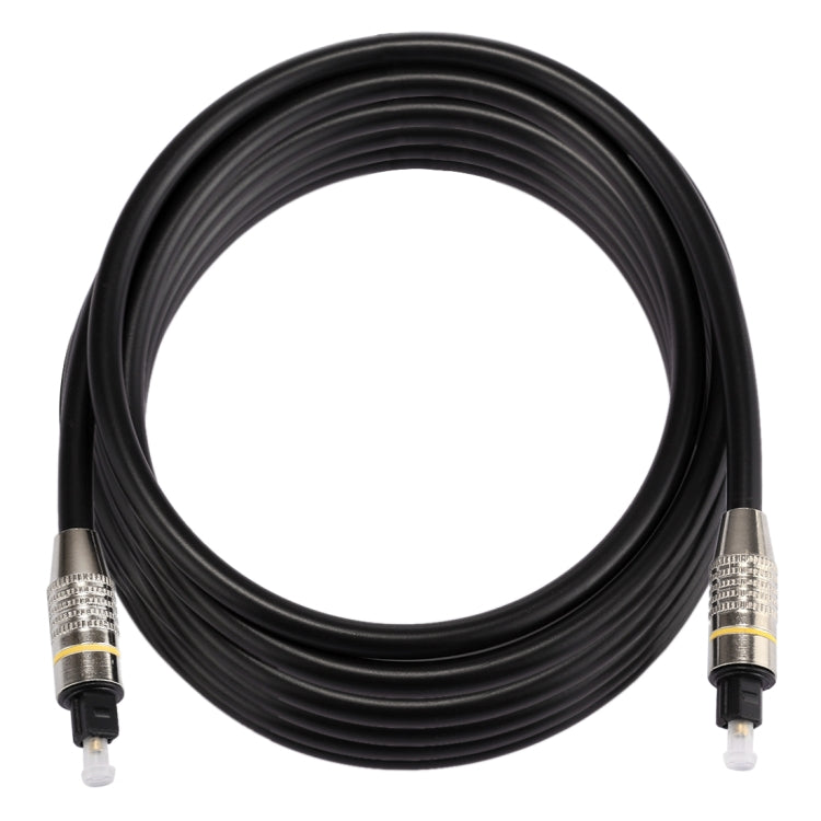 5m OD6.0mm Nickel Plated Metal Head Toslink Male to Male Digital Optical Audio Cable, Length: 5m