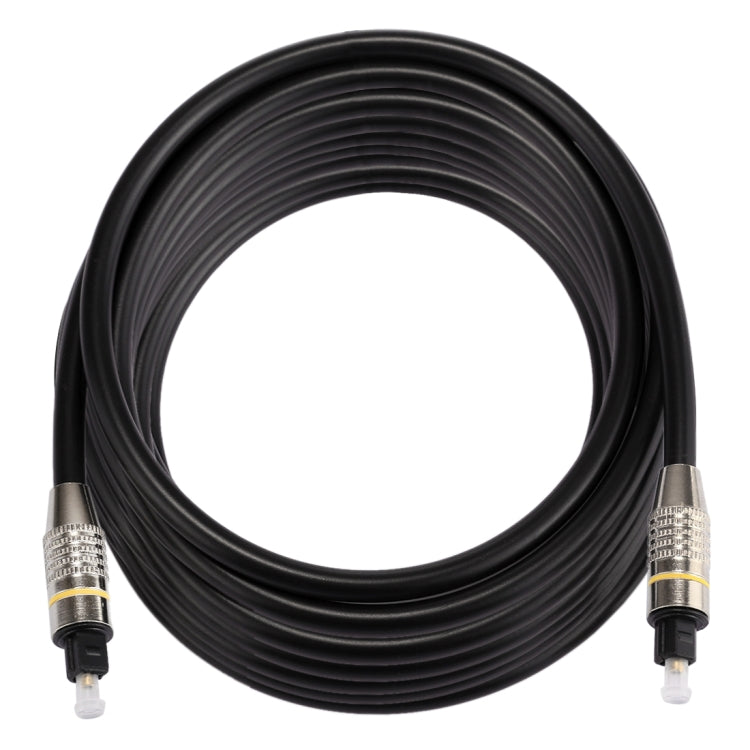 8m OD6.0mm Nickel Plated Metal Head Toslink Male to Male Digital Optical Audio Cable, Length: 8m