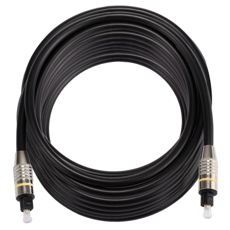 10m OD6.0mm Nickel Plated Metal Head Toslink Male to Male Digital Optical Audio Cable, Length: 10m