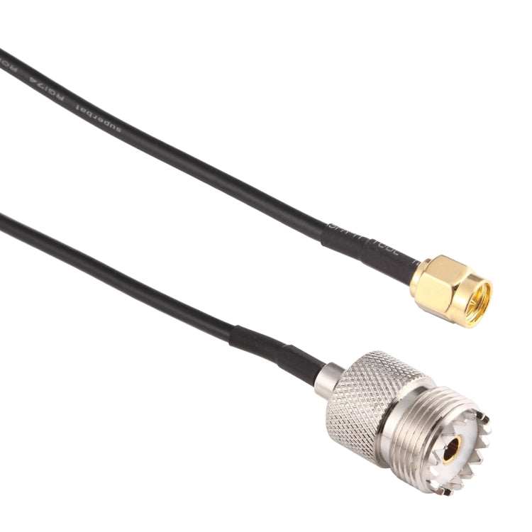 15cm UHF Female to SMA Male Adapter RG174 Cable, UHF Female to SMA Male